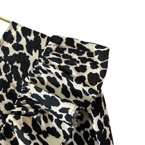 Sandy Liang Target Leopard Print Long Sleeve Midi Dress Ruffle Size Small NWT - Picture 4 of 14